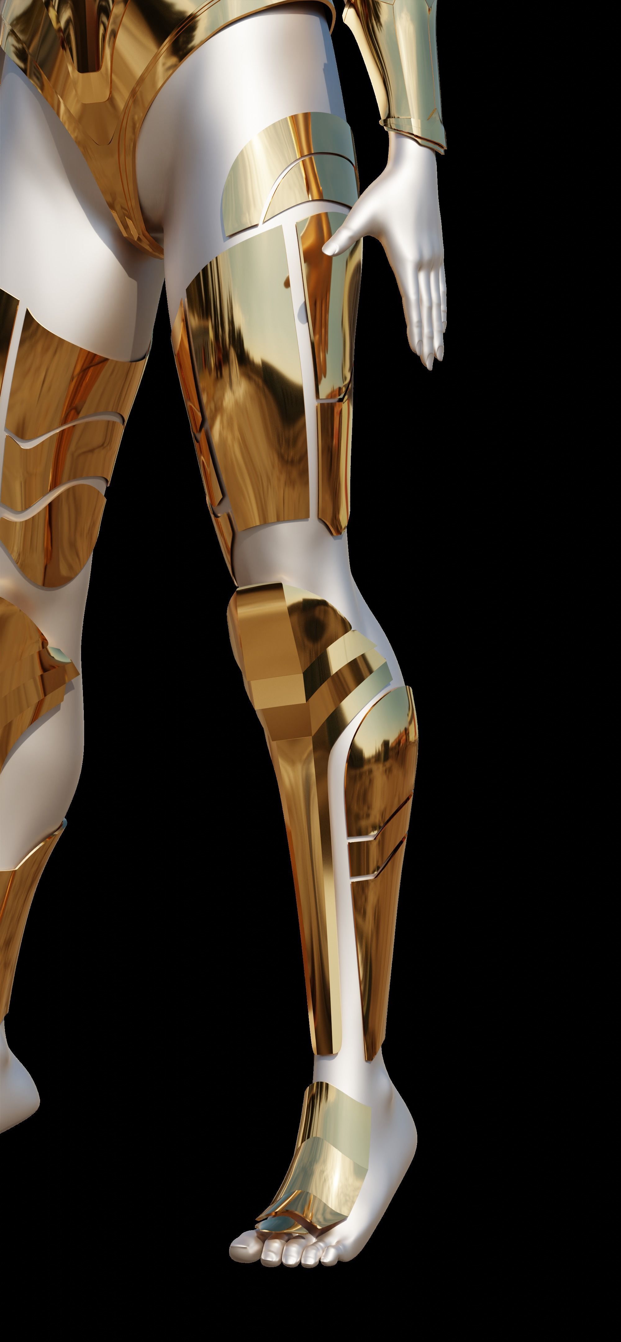 Wonder Woman Golden Eagle Armor Legs for Cosplay 3D print model_2