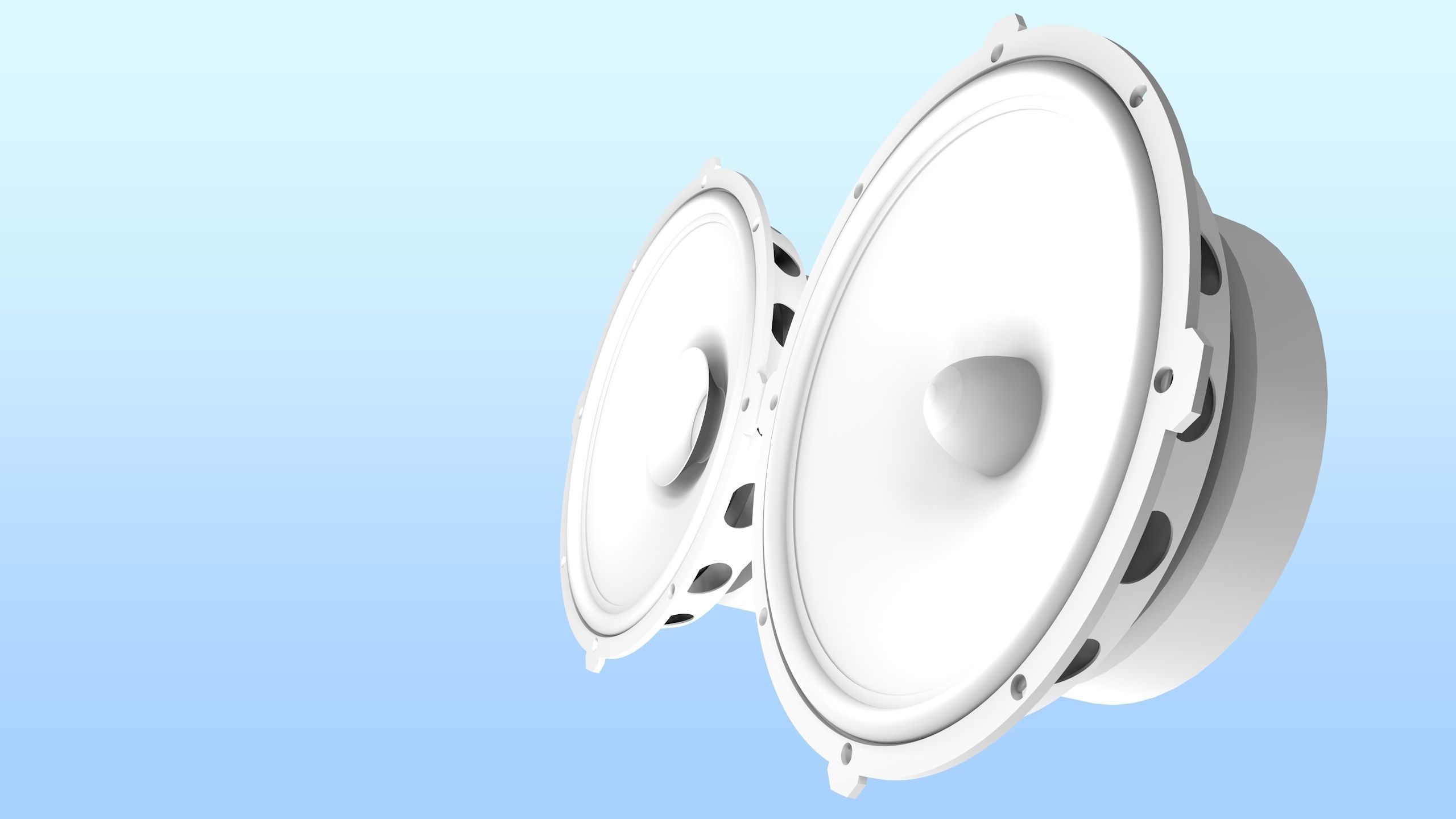 Dual Cone-Bullet Speaker Free 3D model_2