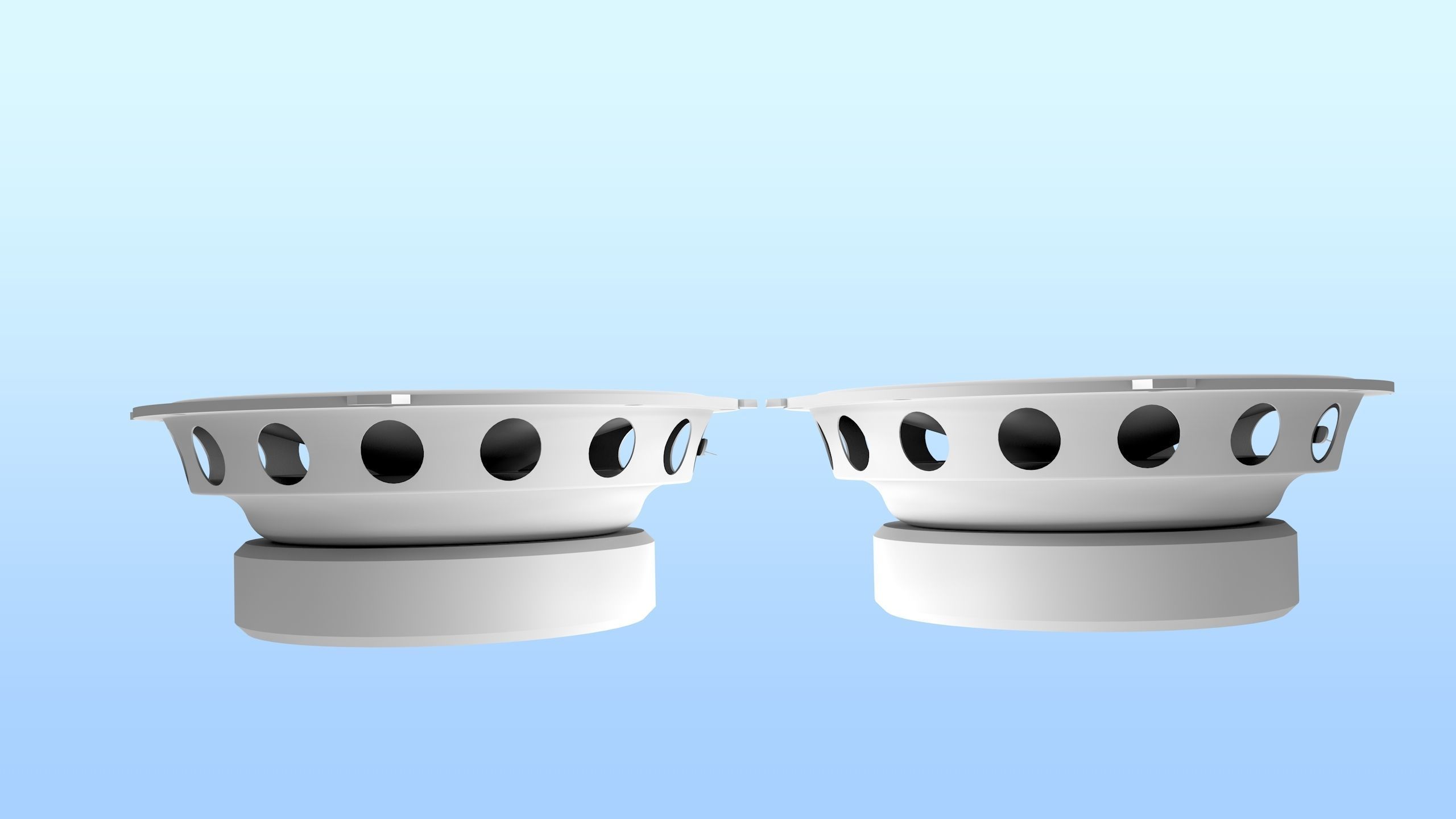 Dual Cone-Bullet Speaker Free 3D model_4