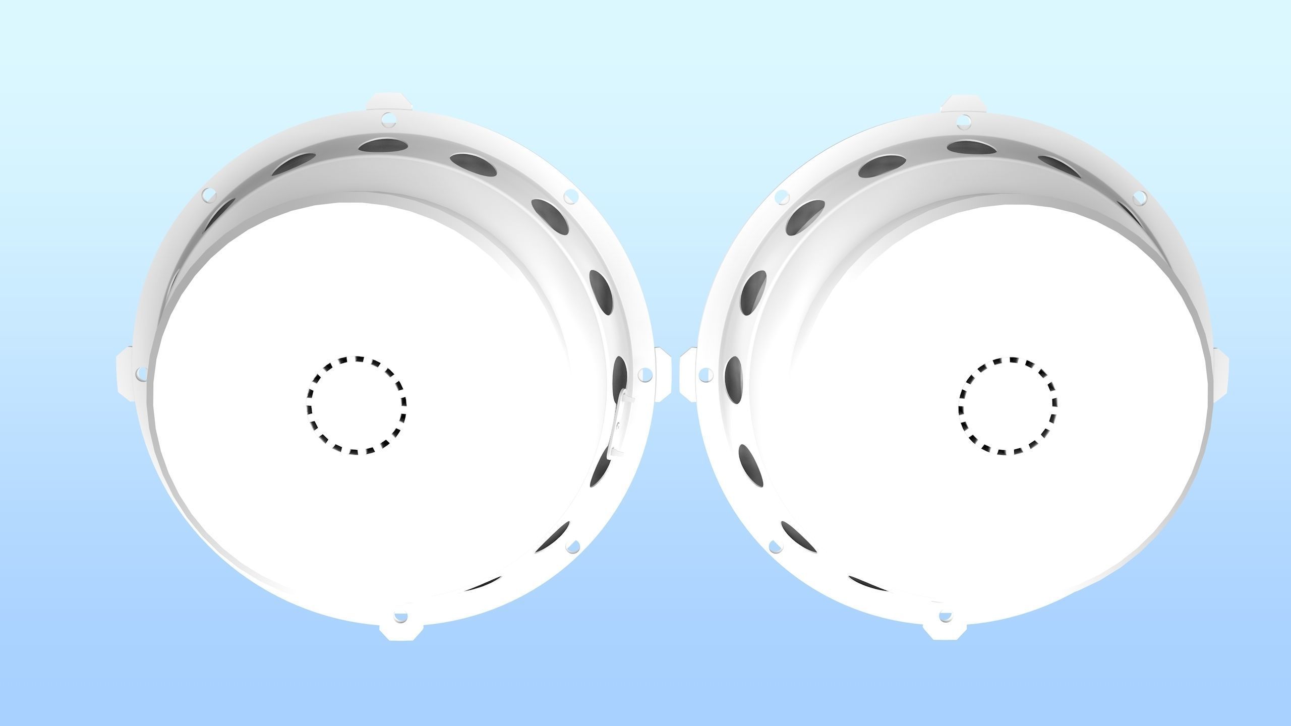 Dual Cone-Bullet Speaker Free 3D model_3