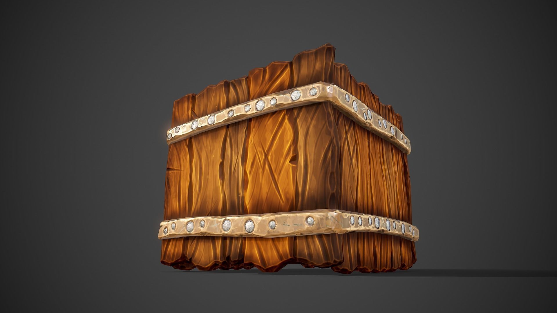 Stylized Box Free low-poly 3D model_1