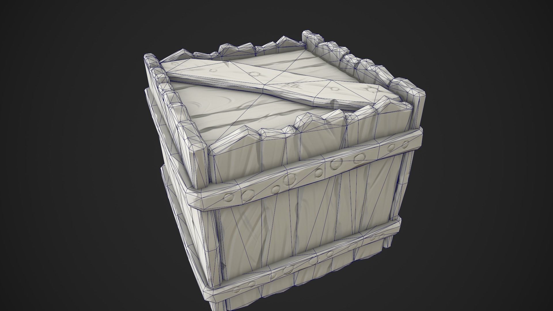 Stylized Box Free low-poly 3D model_6