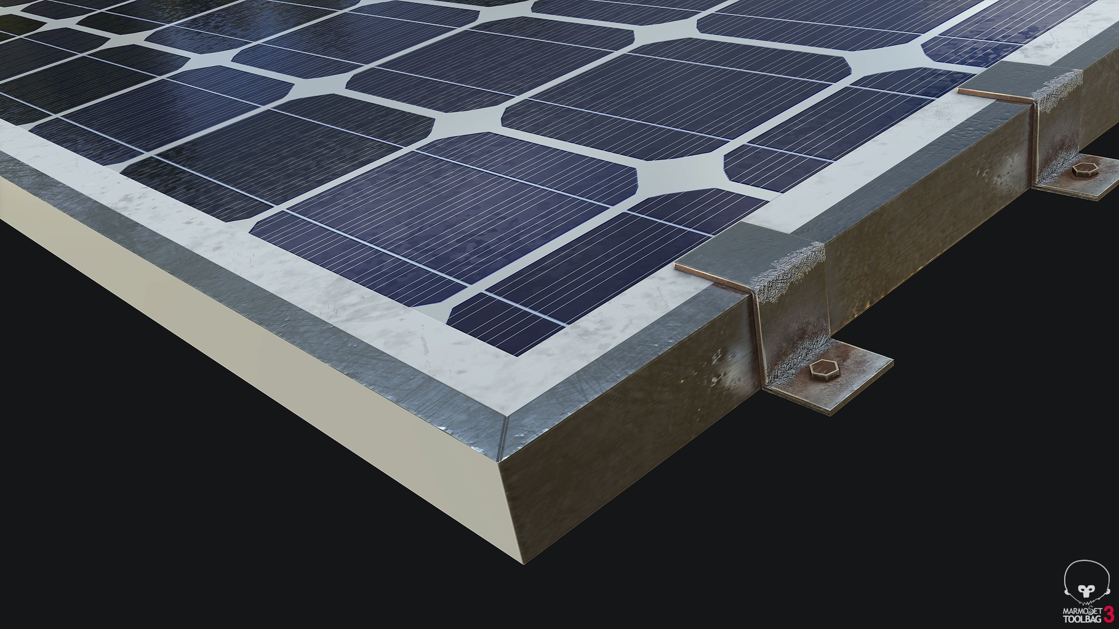 Solar Panel PBR Low-poly 3D model_1