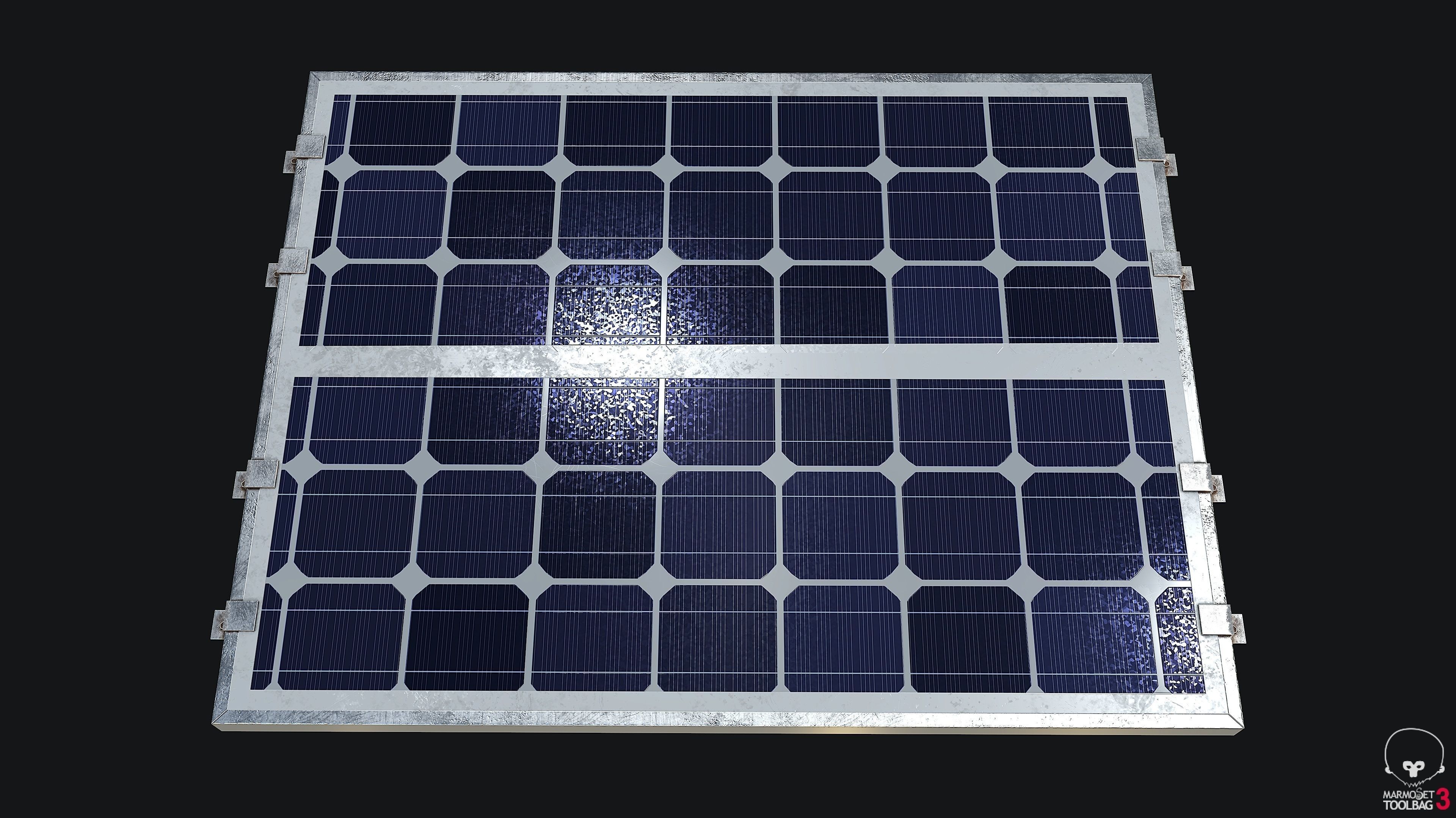 Solar Panel PBR Low-poly 3D model_3