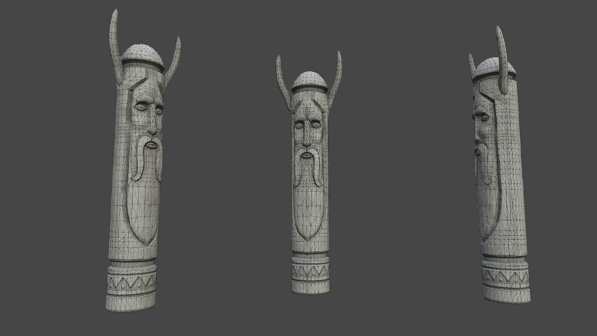 Totem wood 2 pbr 4k Low-poly 3D model Low-poly 3D model_5