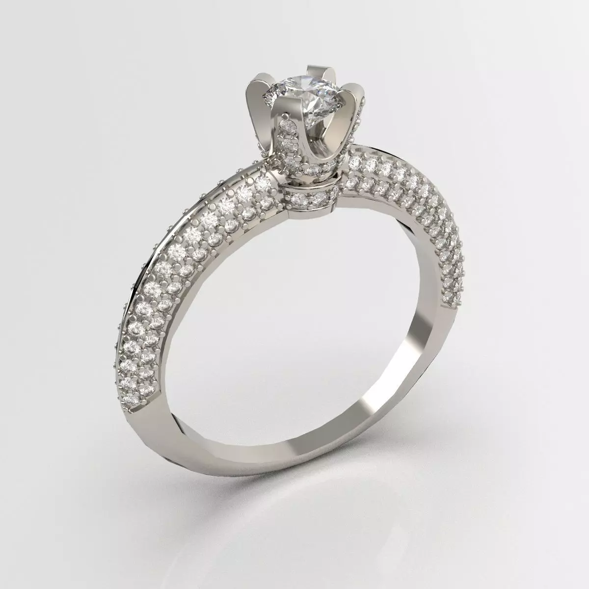 Multy-stone ring Free 3D print model