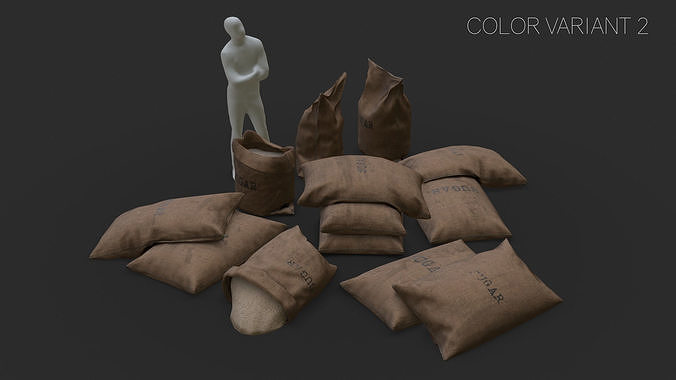 Sugar Bags Assets Low-poly 3D model 3