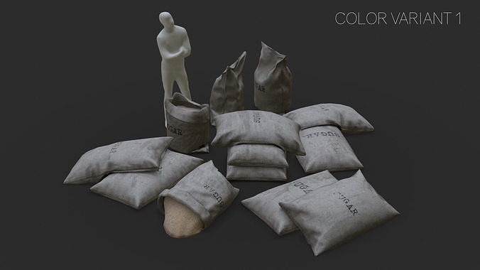 Sugar Bags Assets Low-poly 3D model 2