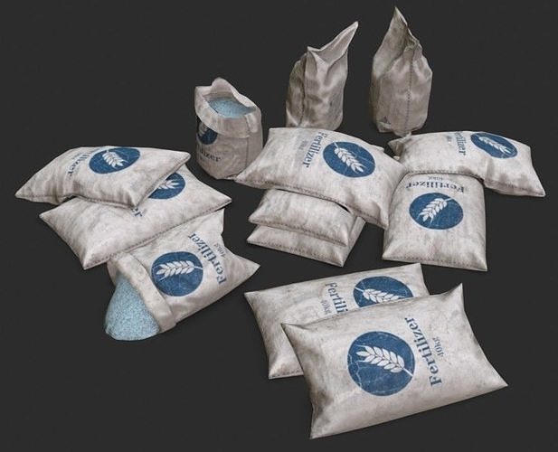 Fertilizer Bag Assets Low-poly 3D model 2