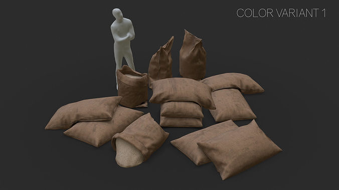 Generic Bags Assets Low-poly 3D model 2