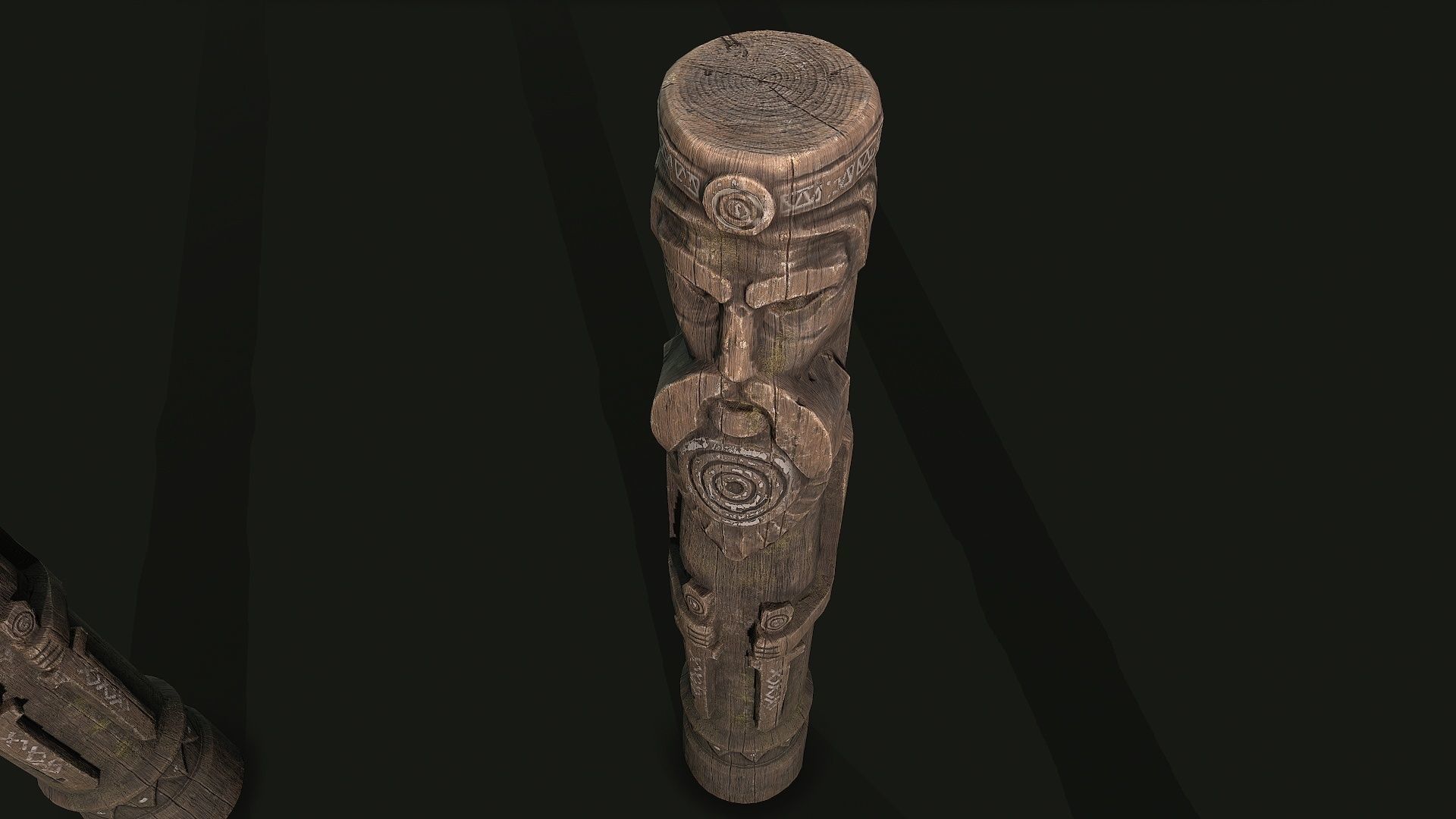 Totem wood 3 pbr 4k  Low-poly 3D model_5