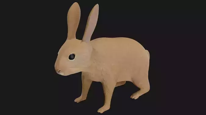 Rabbit hare low poly rigged Low-poly 3D model