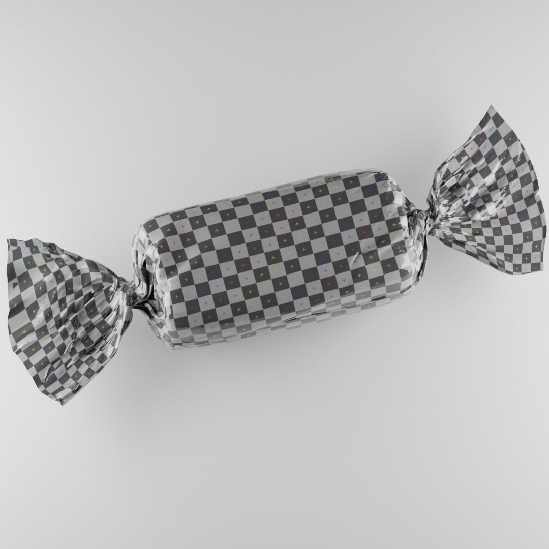 Candy wrapper 3D model_1