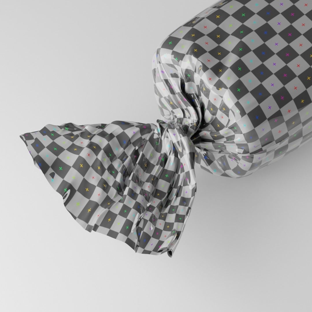 Candy wrapper 3D model_2