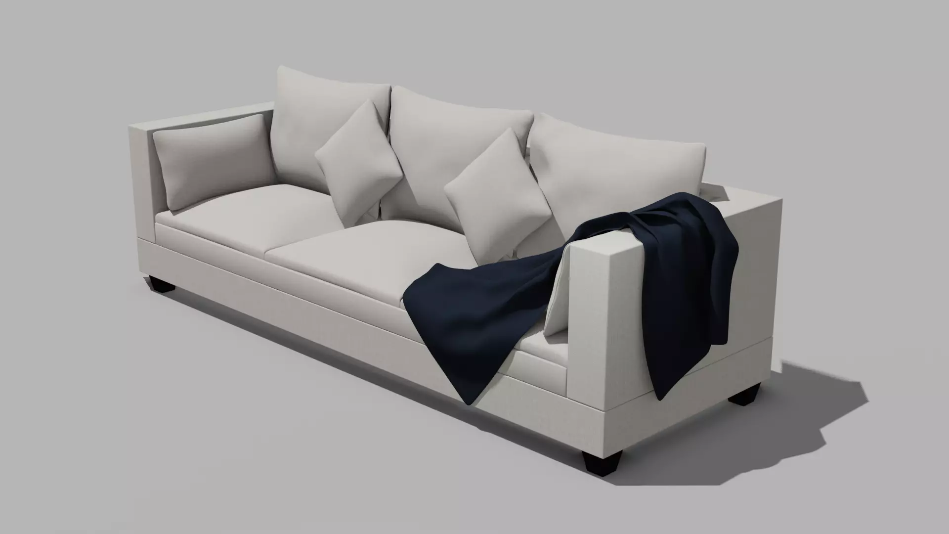 Modern Couch with pillow 3D model