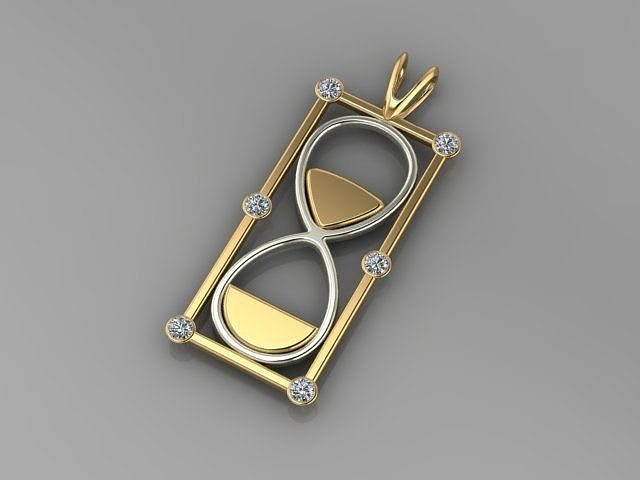 HOURGLASS PENDANT 3D print model