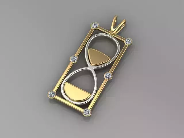 HOURGLASS PENDANT 3D print model