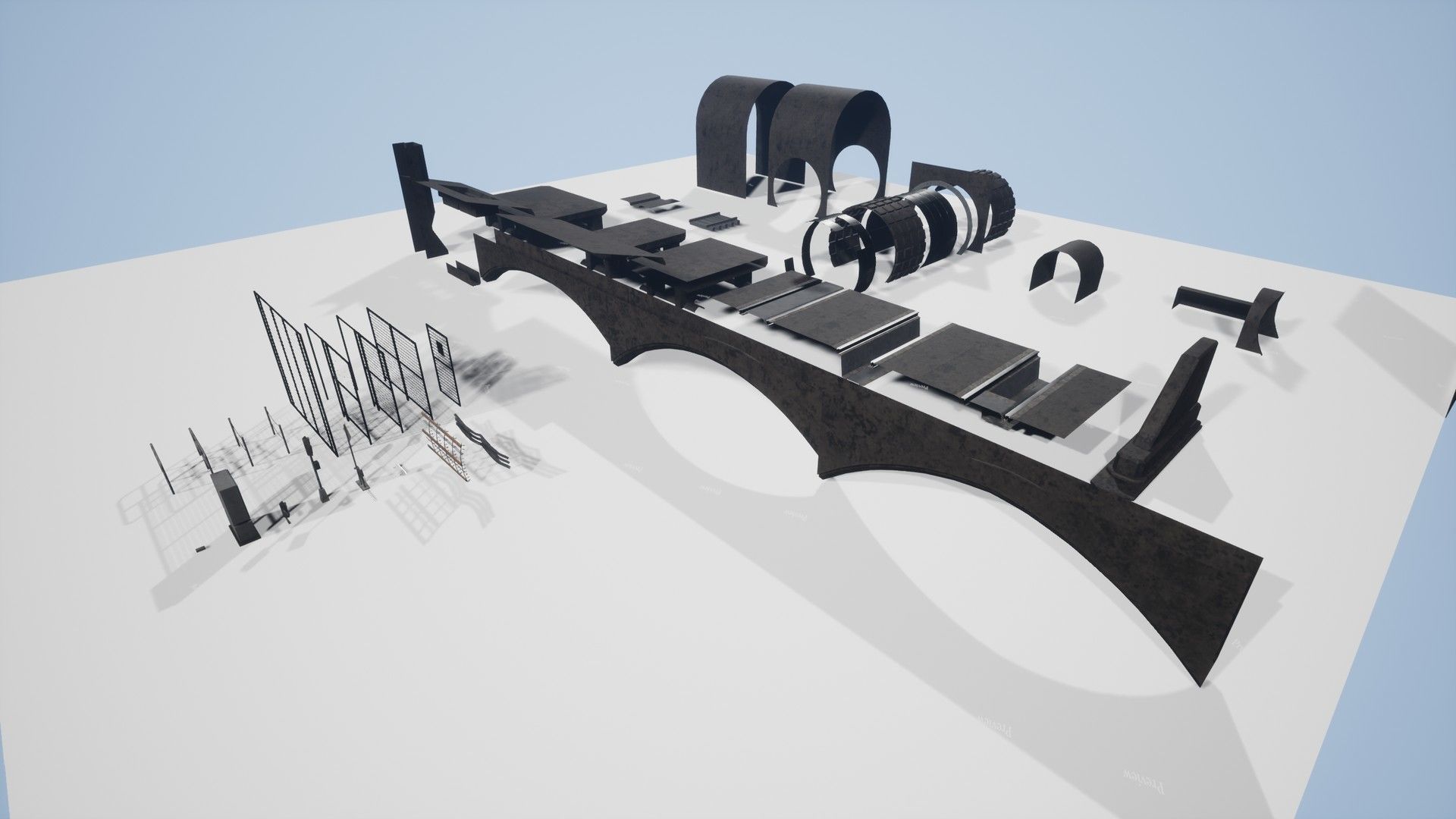 Metro Maintenance Station Pack Low-poly 3D model_13