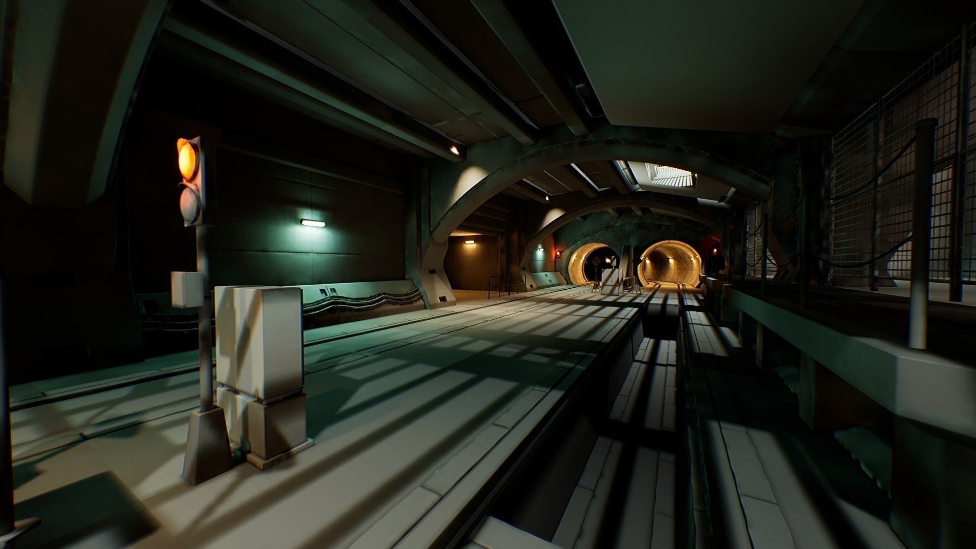 Metro Maintenance Station Pack Low-poly 3D model_7