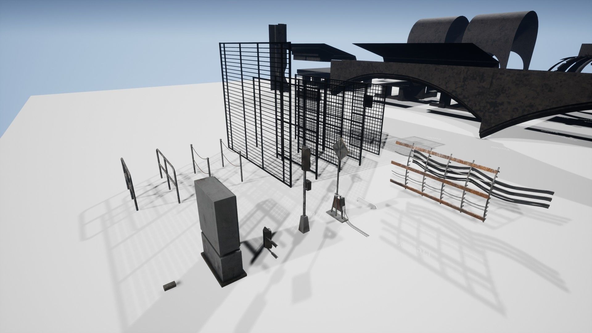 Metro Maintenance Station Pack Low-poly 3D model_10