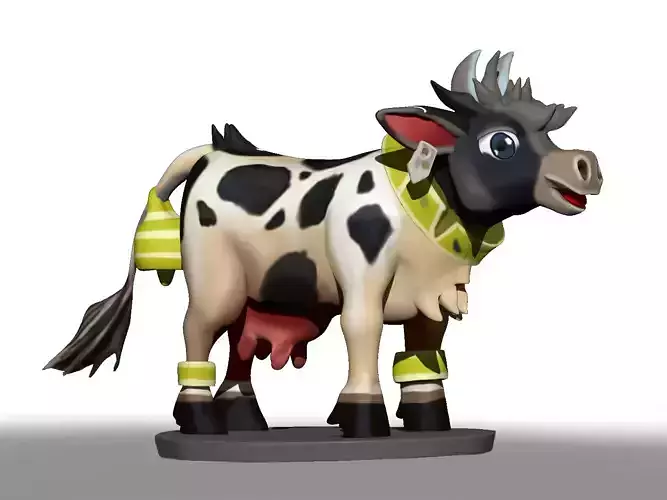 Four Cow Skins Sculpted in ZBrush