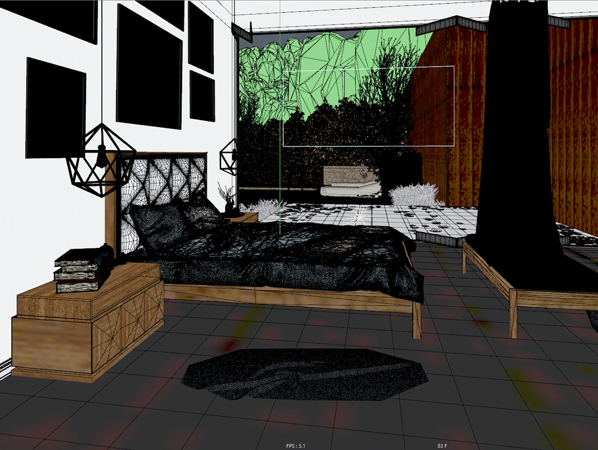 Bedroom For furniture photography 3D model_6