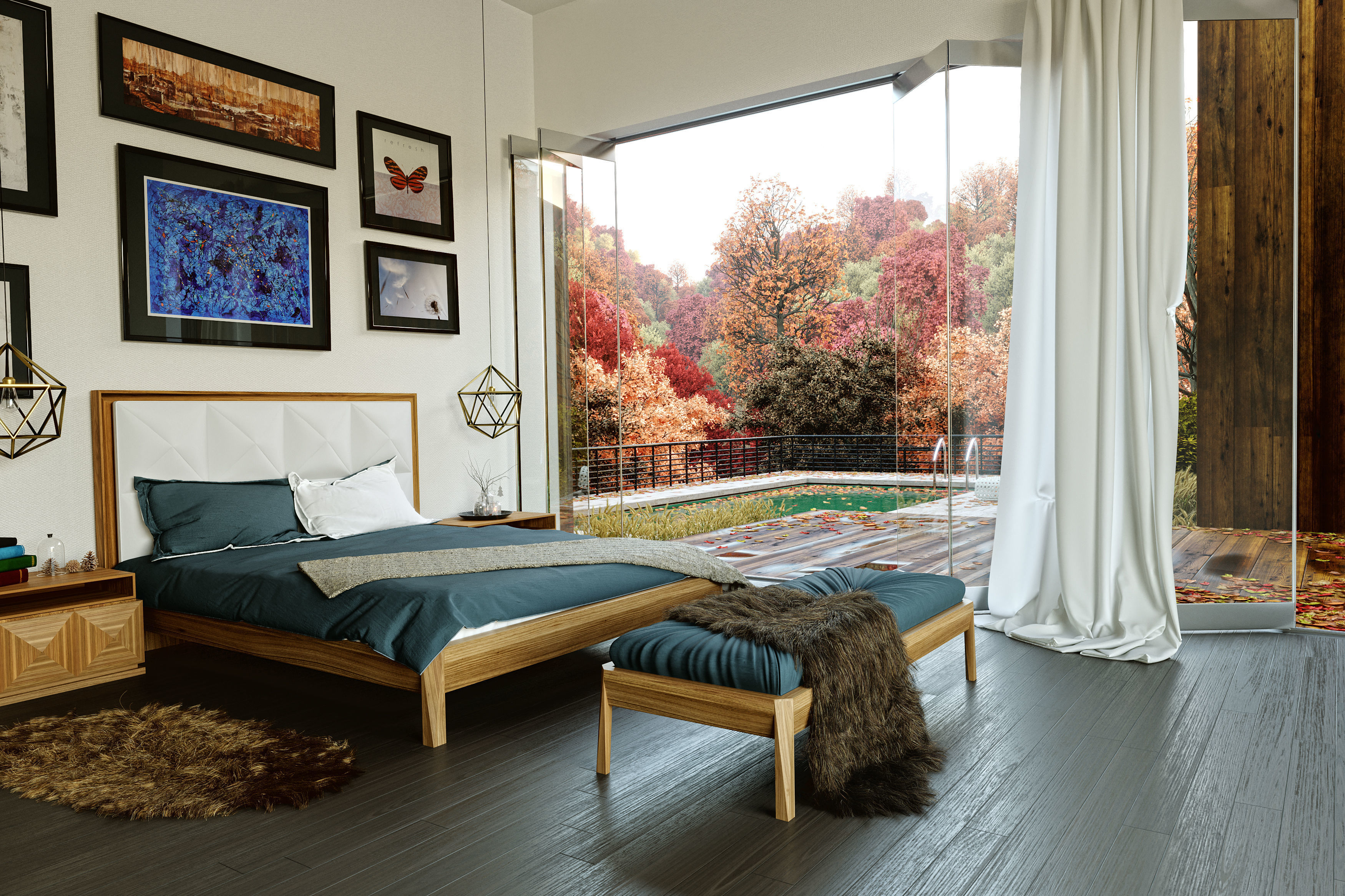 Bedroom For furniture photography 3D model_2