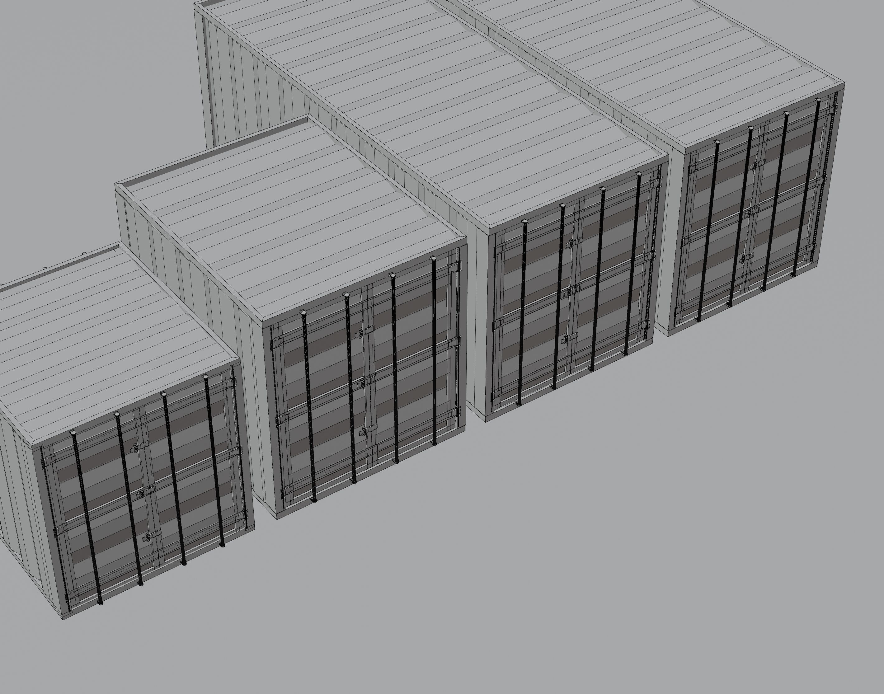 Sea Container PACK 3D model_2