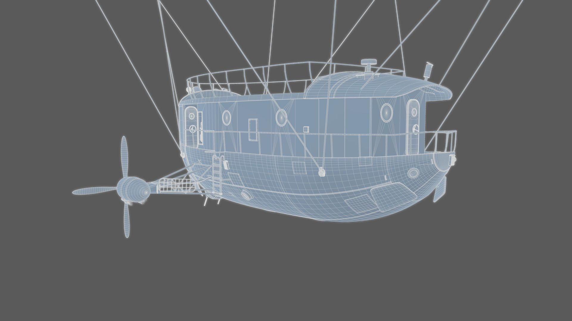 Airship Game Ready Low-poly 3D model_20