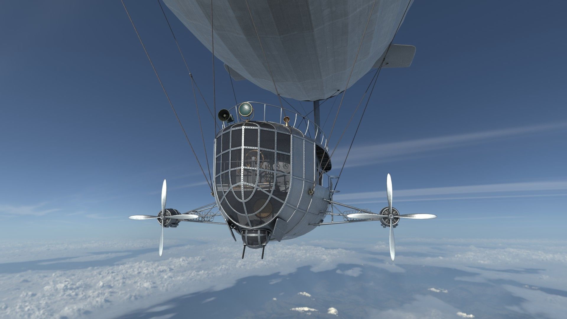 Airship Game Ready Low-poly 3D model_1