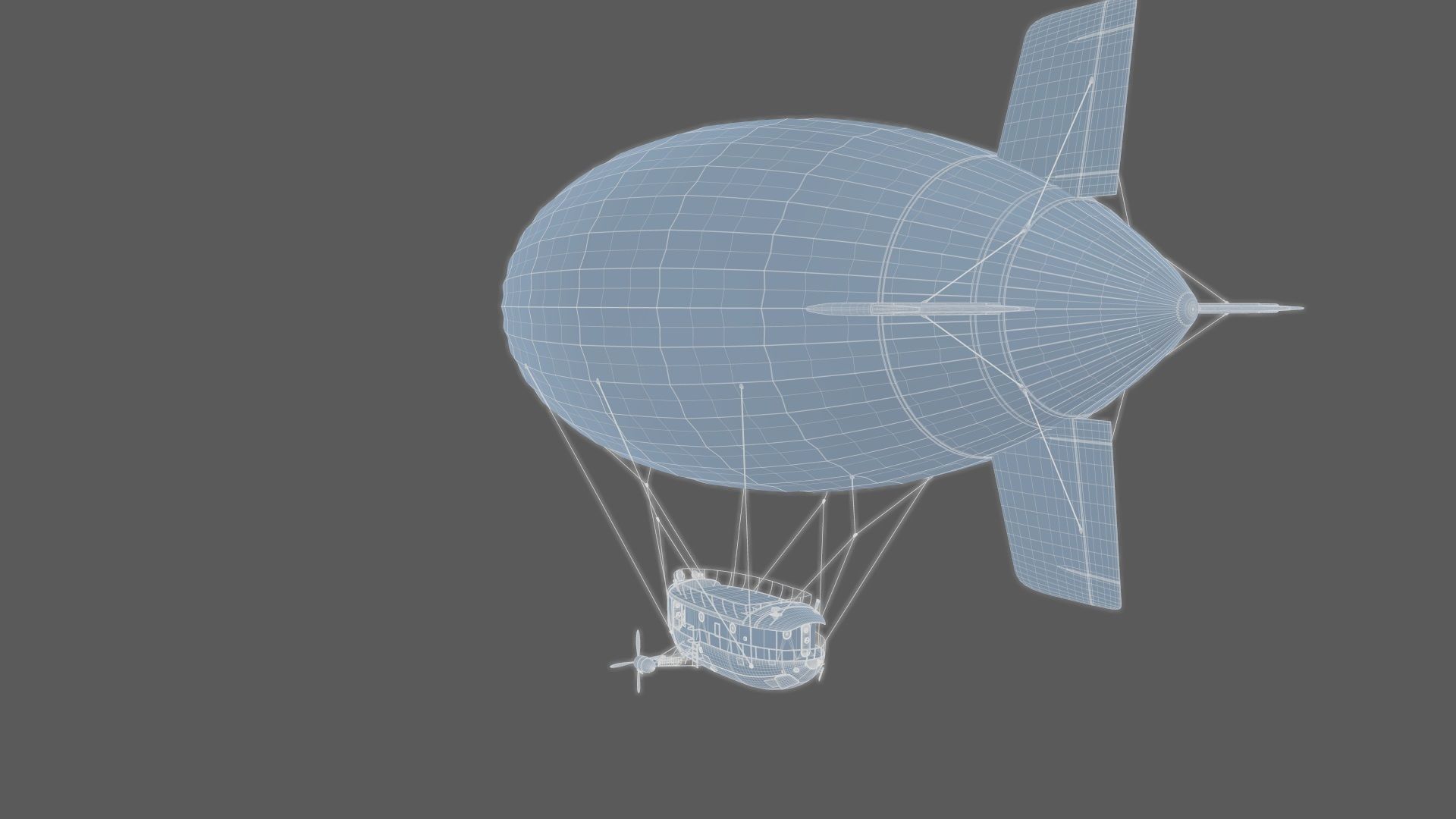 Airship Game Ready Low-poly 3D model_18
