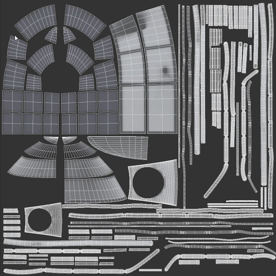 Airship Game Ready Low-poly 3D model_14