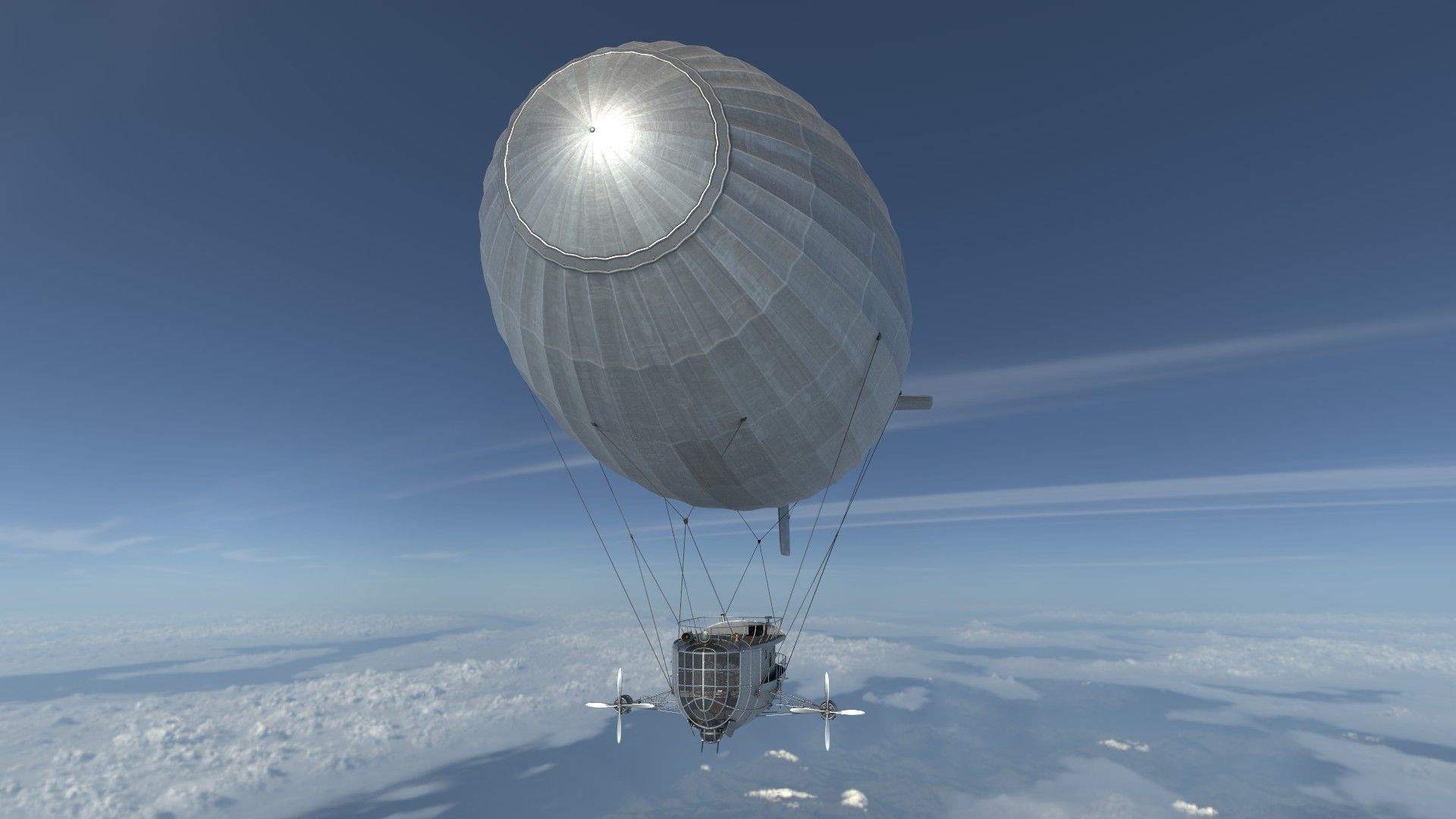 Airship Game Ready Low-poly 3D model_8