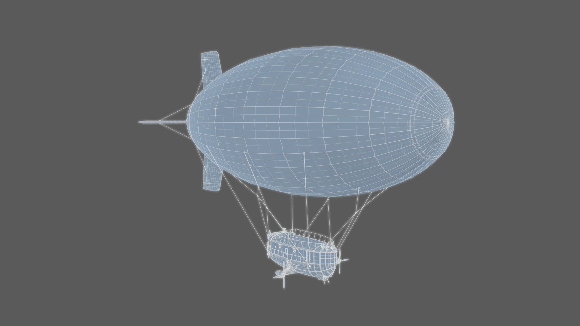 Airship Game Ready Low-poly 3D model_17