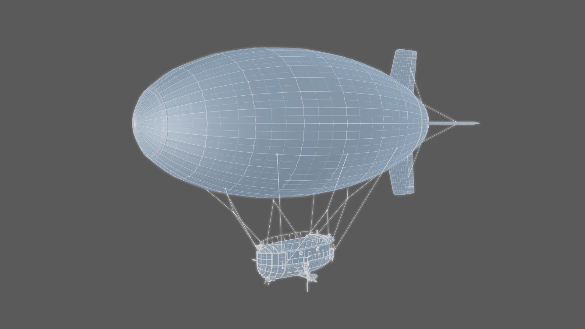 Airship Game Ready Low-poly 3D model_16