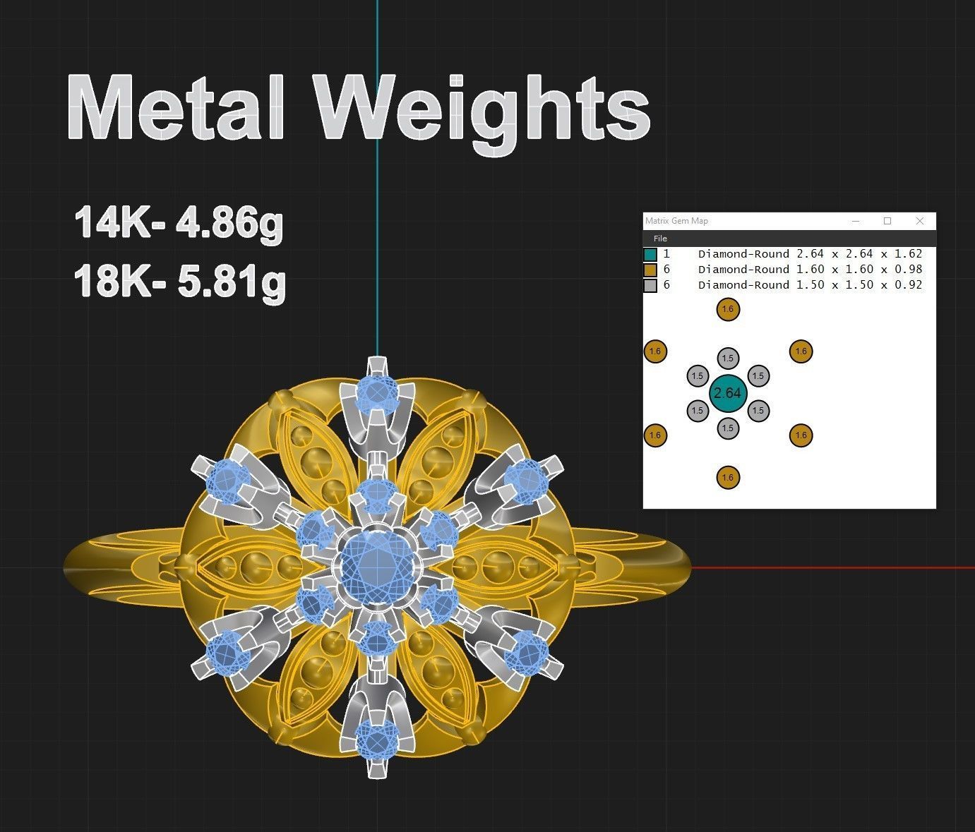 Ring and Earrings 1 3D print model_7