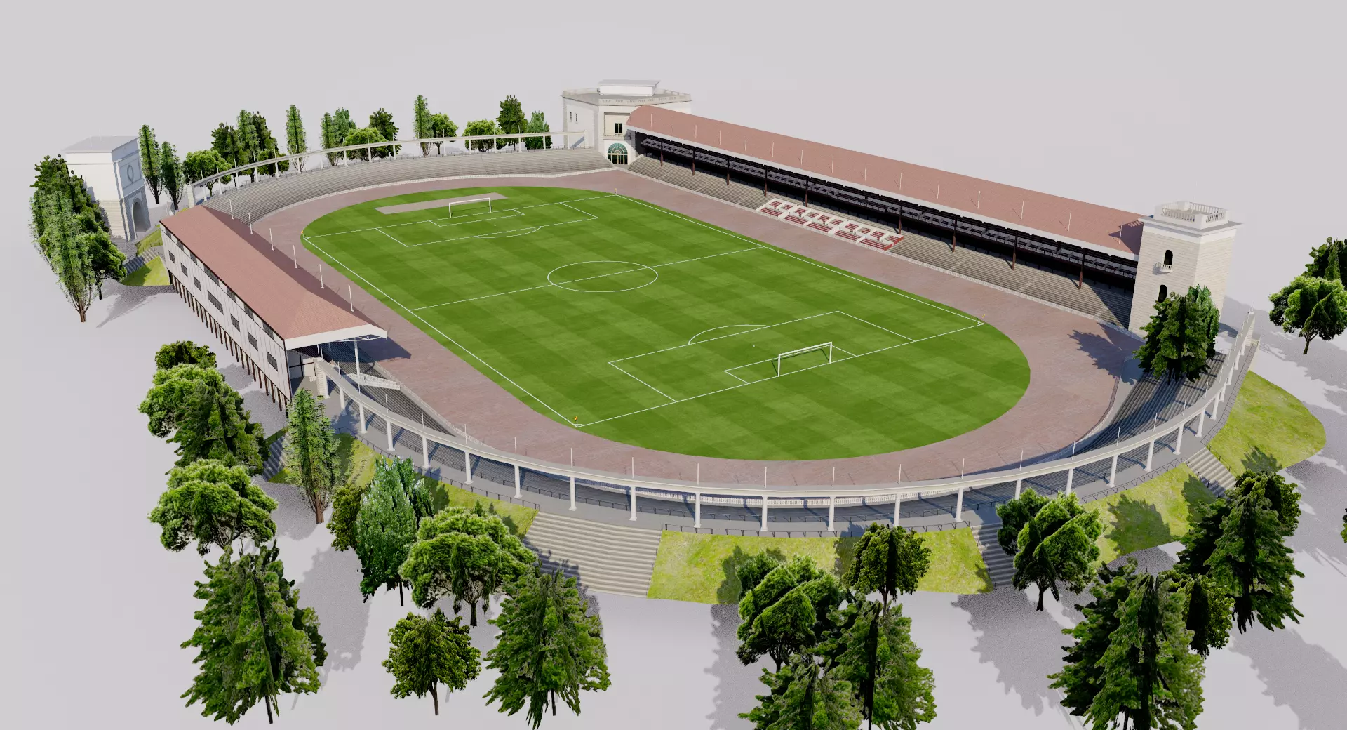 Old Olympisch Stadion - Antwerp Belgium 3D model_0