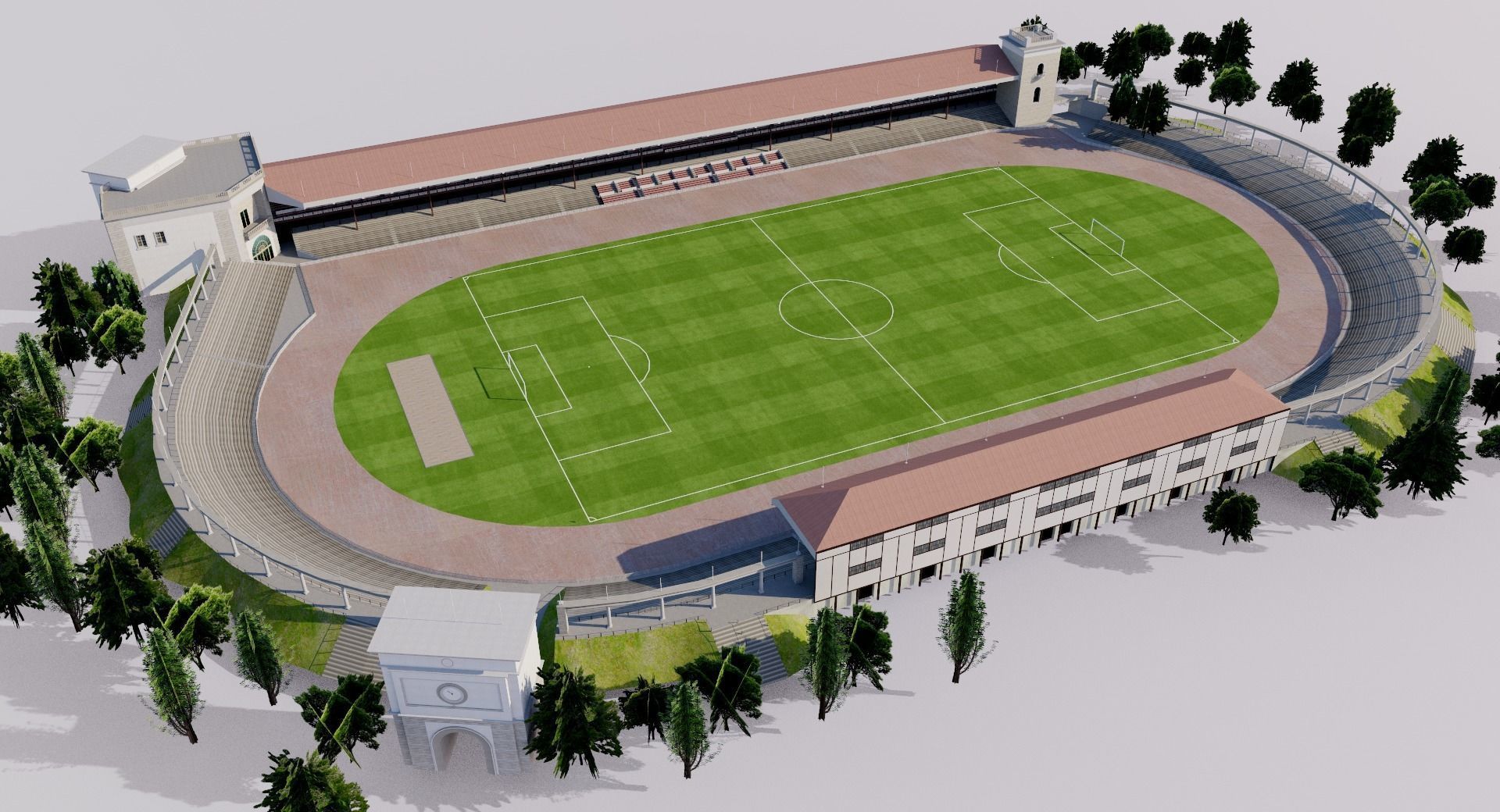 Old Olympisch Stadion - Antwerp Belgium 3D model_2