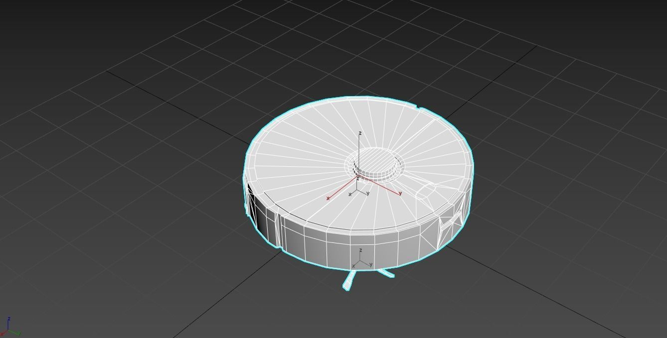 Vacuum Robot - Gest Low-poly 3D model_7