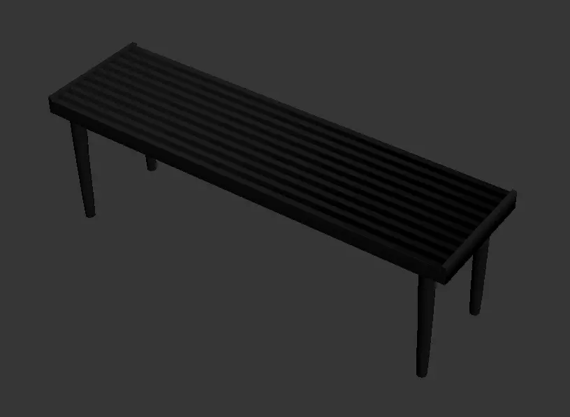 Wilhoit Wood Bench Free 3D model