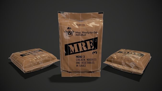 Survival Food Pack of 18 Items Low-poly 3D model 4