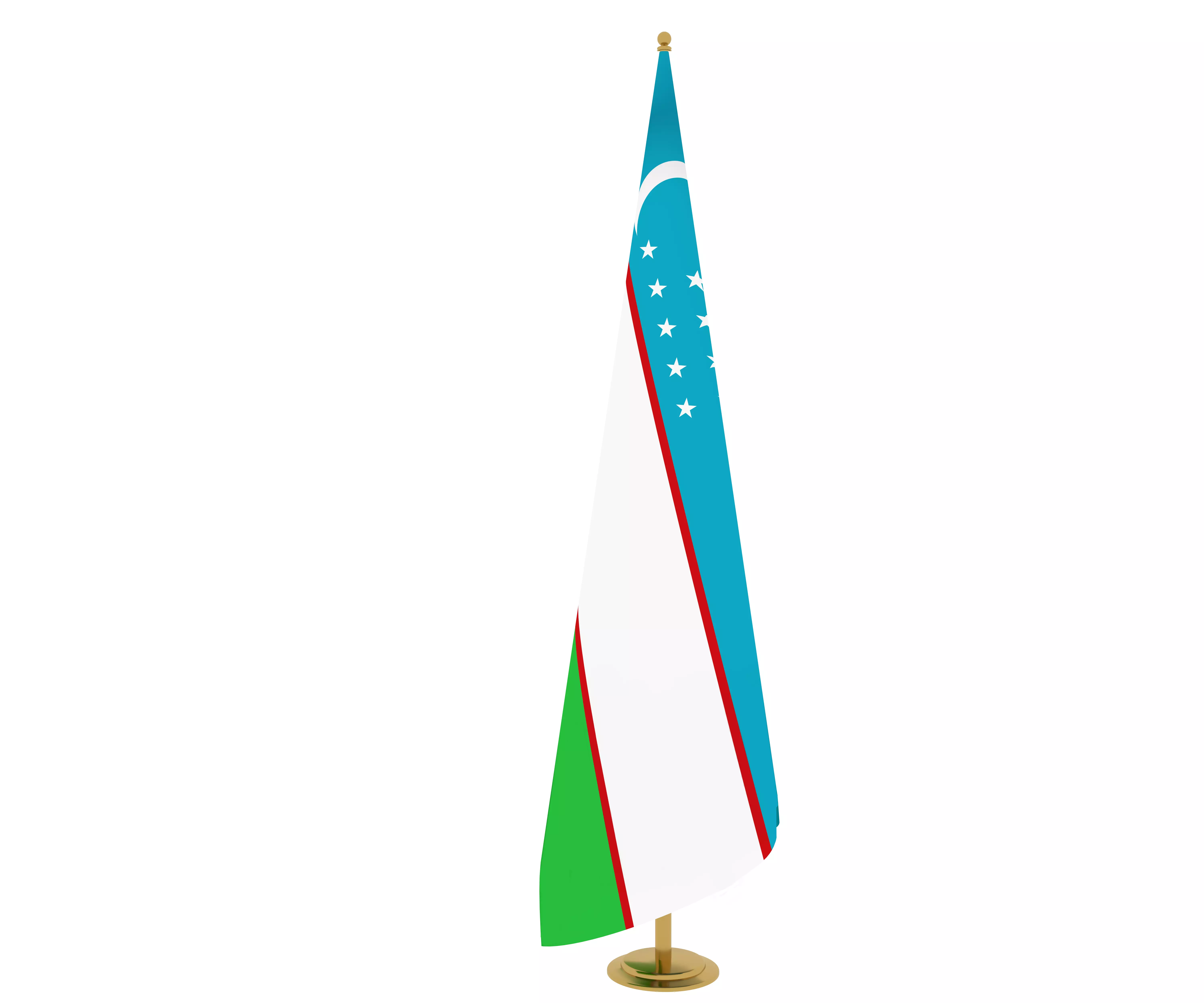 flag uzbekistan Free 3D model