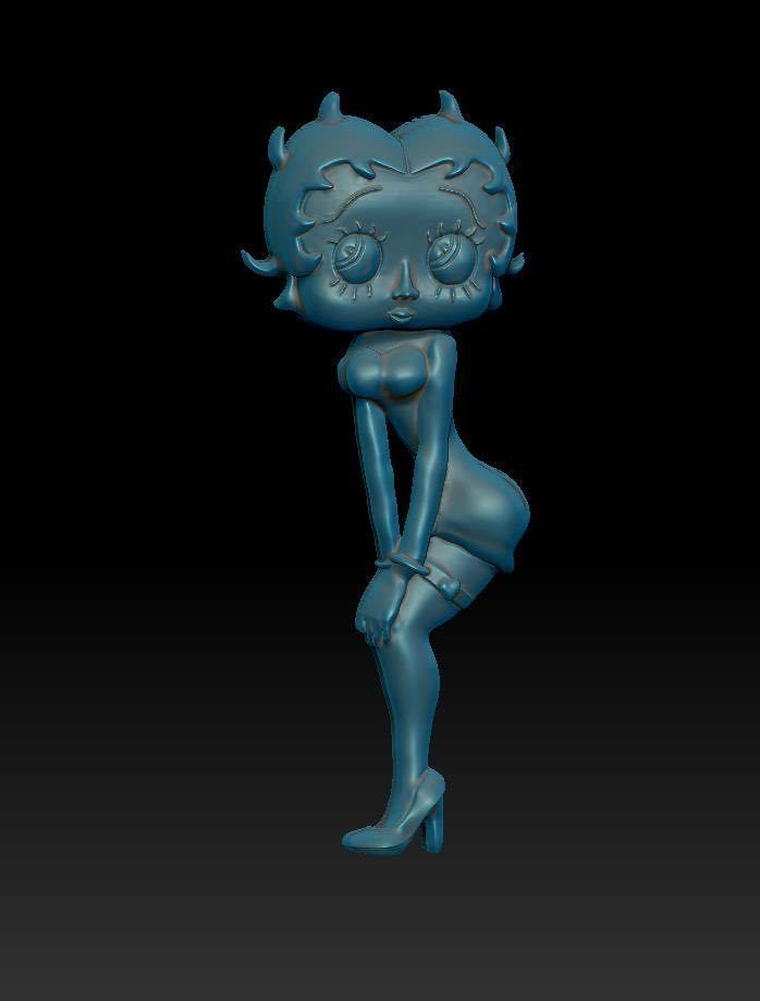 Betty BOOP relief  model  3D print model_1
