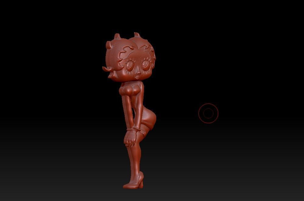 Betty BOOP relief  model  3D print model_2