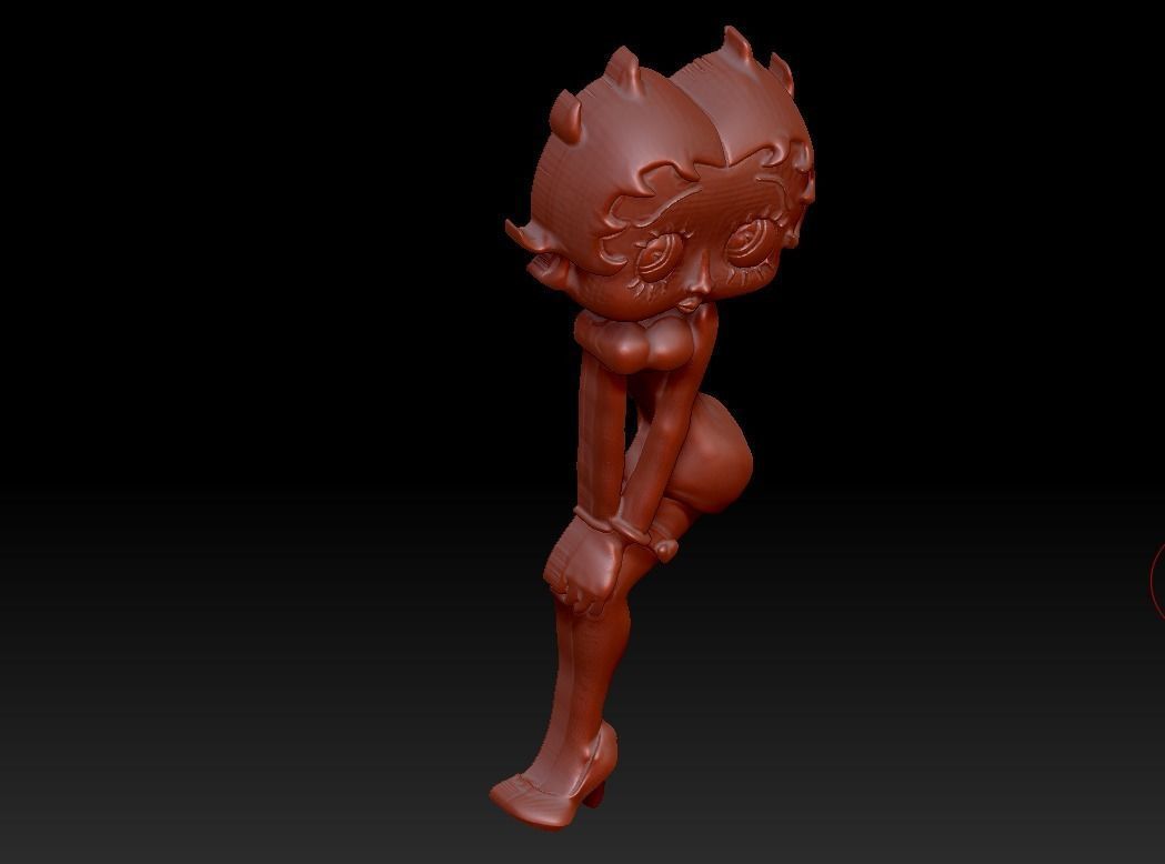 Betty BOOP relief  model  3D print model_4