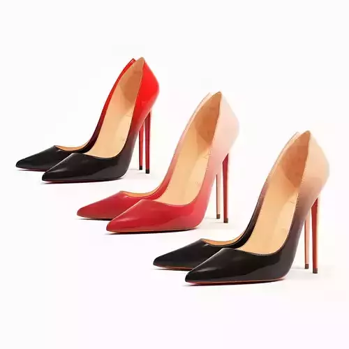 Christian Louboutin So Kate 120mm Ombre High Heels Low-poly 3D model