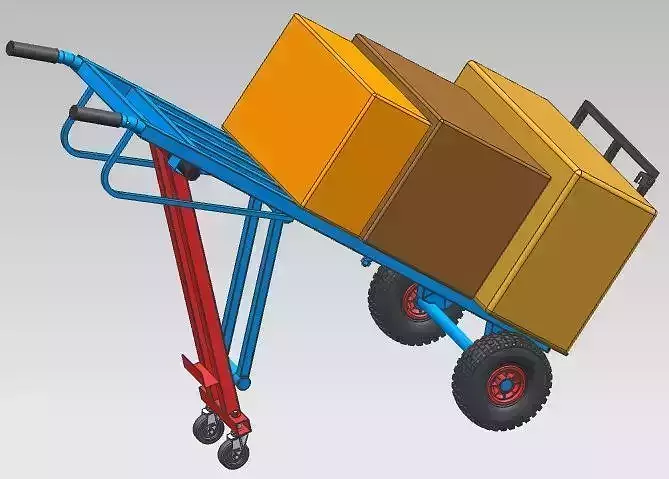 Handle Truck For Workshop - Trolley 3D model