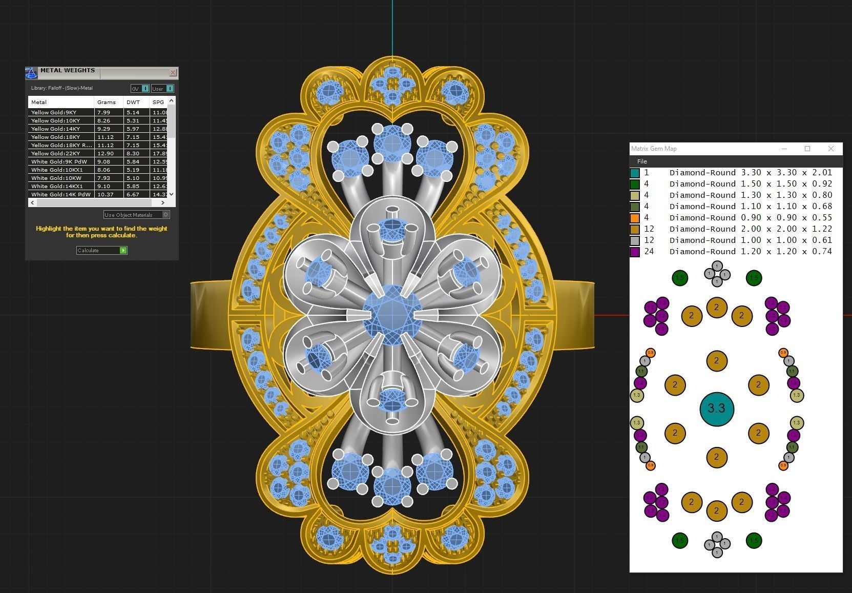 Ring and Earrings 2 3D print model_5