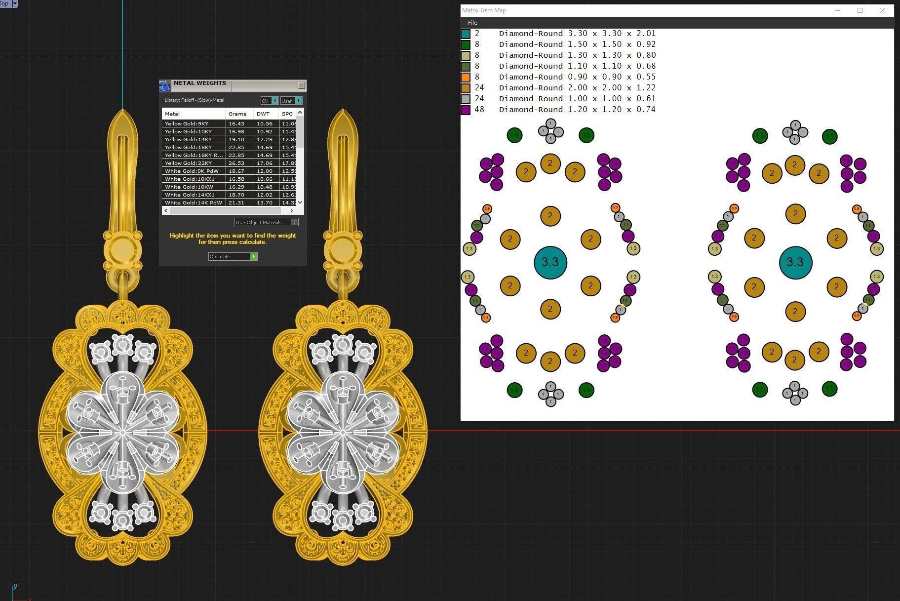 Ring and Earrings 2 3D print model_6