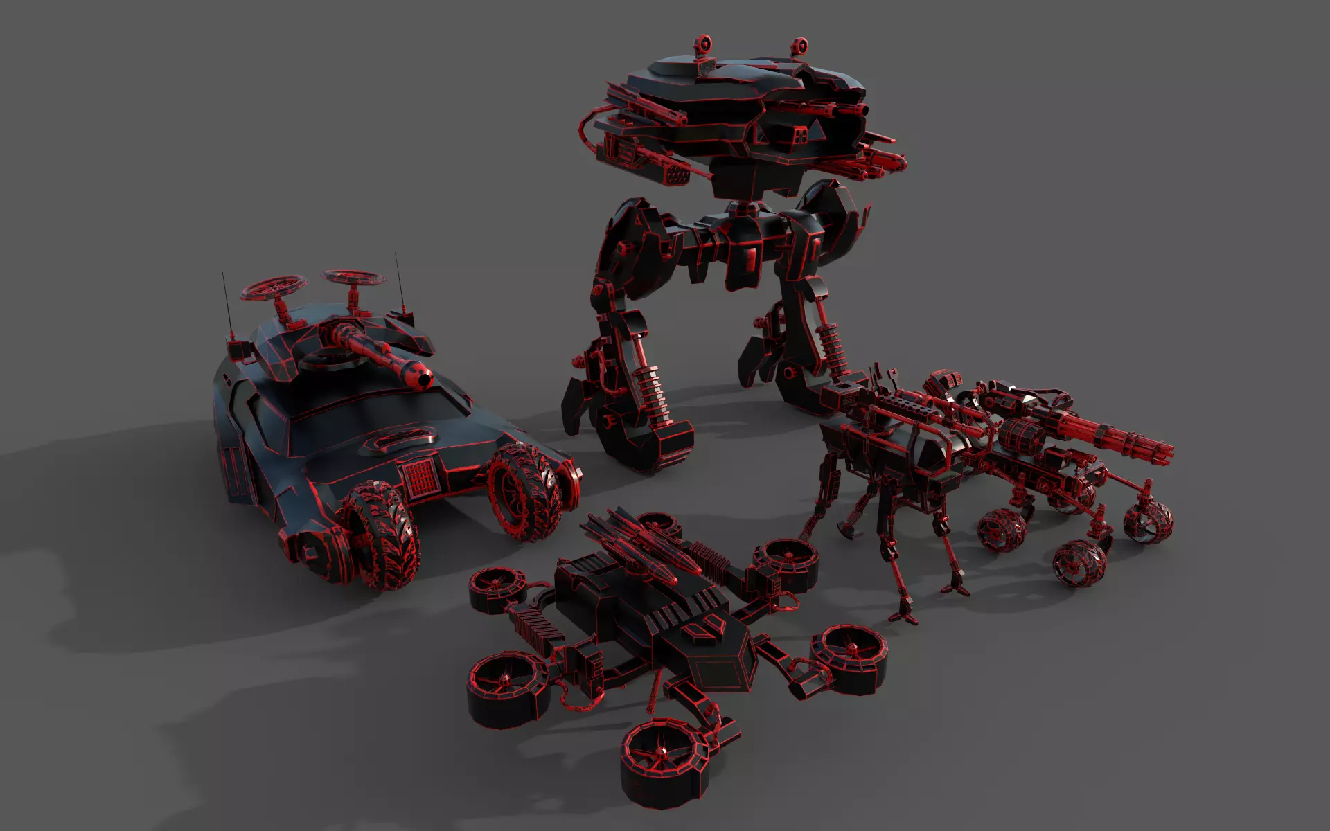 Sci-Fi Vehicle Low-poly 3D model